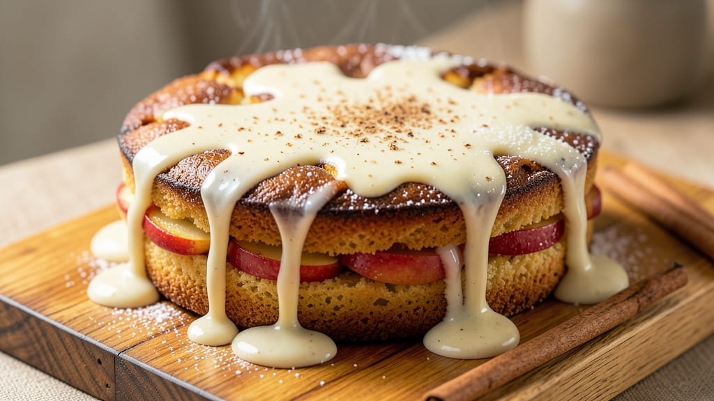 Apple Cake With Buttermilk Sauce Recipe: Warm Spice Streusel Meets Silky Drizzle