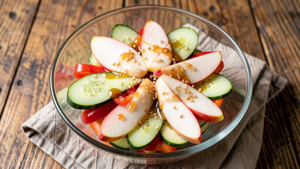 Asian Apple Salad Recipe: Crispy Sesame Crunch Meets Cool Cucumber Zing