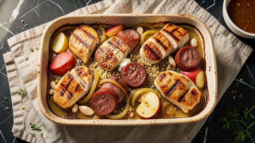 Chicken Apple Sausage Casserole Recipe: One-Pan Comfort With Caramelized Depth