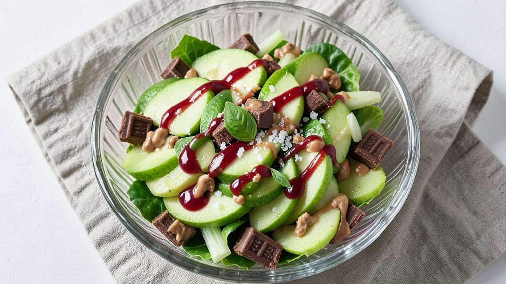 Granny Smith Apple Snickers Salad Recipe: Crunchy Celery and Sweet Tart Apple Dressing Fusion