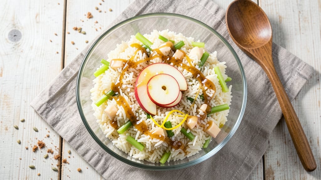 Apple Rice Salad Recipe: Crunchy Celery and Sweet Tart Apple Harmony