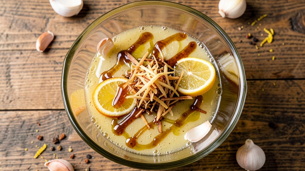 Ginger Garlic Lemon Apple Vinegar Honey Recipe: Bright Tangy Zing for Dipping and Dressing