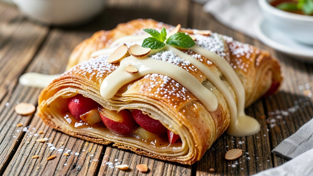 German Apple Strudel Recipe With Vanilla Sauce: Flaky Layers and Vanilla Bean Swirls