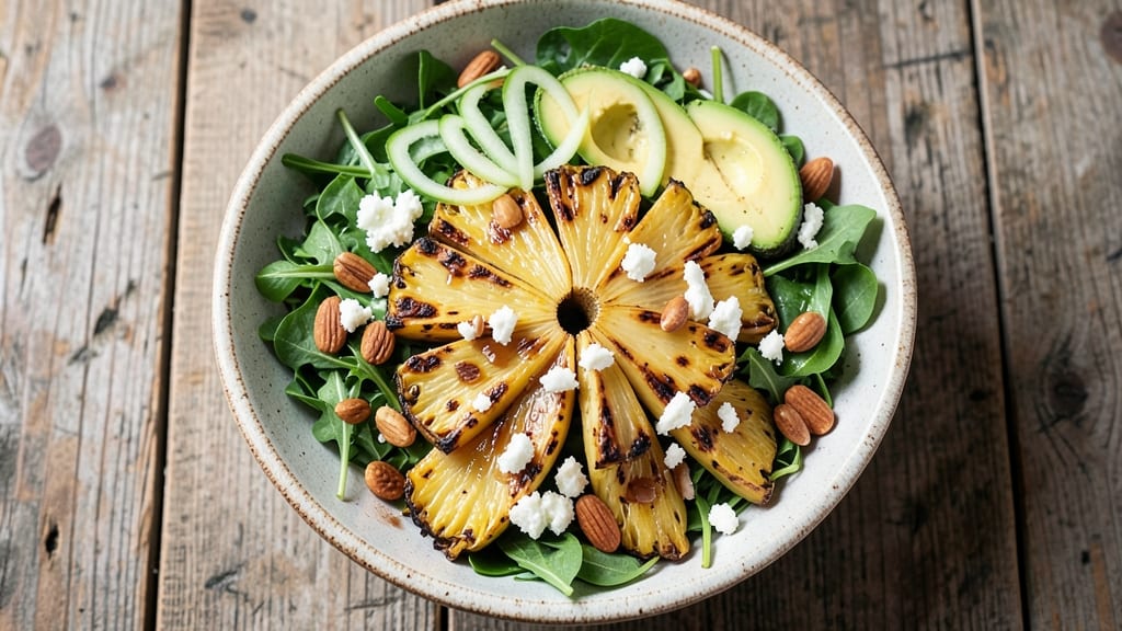 Grilled Pineapple Salad Recipe: Charred Sweetness Meets Crunchy Greens
