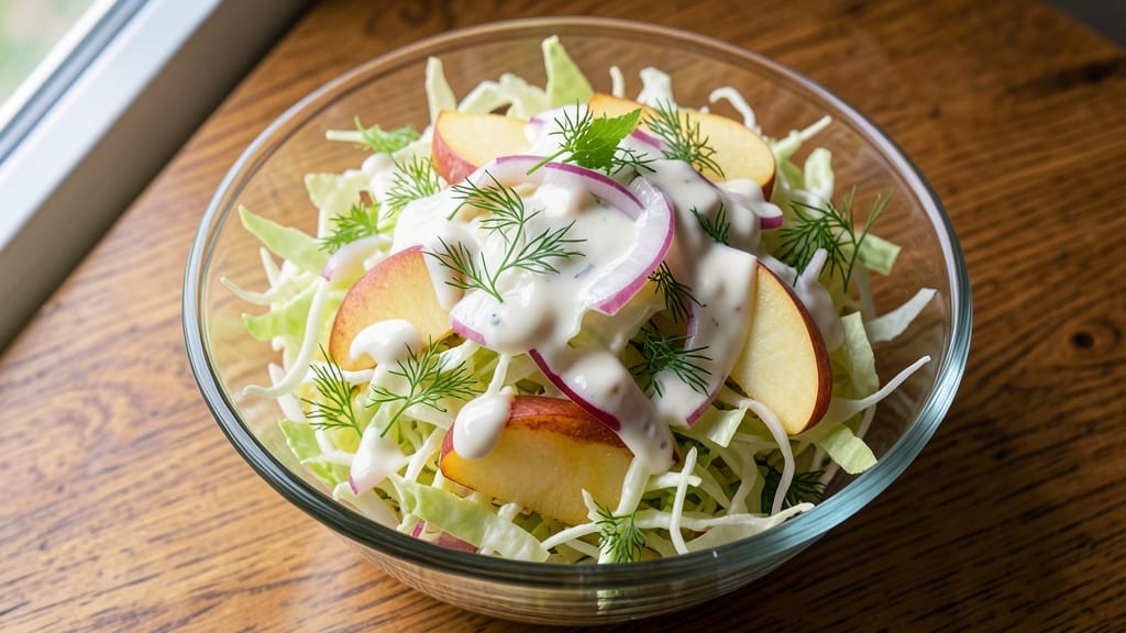 Cabbage Apple Slaw Salad Recipe: Crunchy Sweet Tart Bite in 10 Minutes
