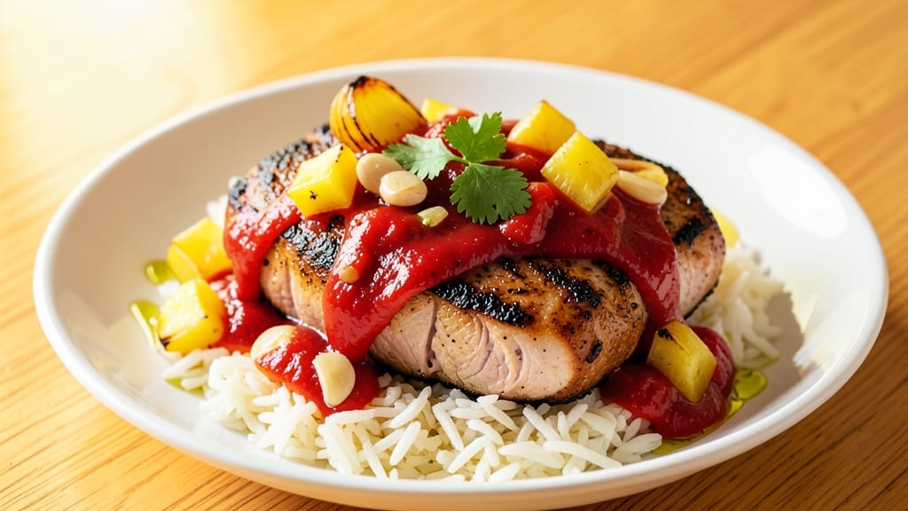 Pork With Pineapple and Tomato Sauce Recipe: Sweet-Tangy Glaze That Caramelizes Every Bite