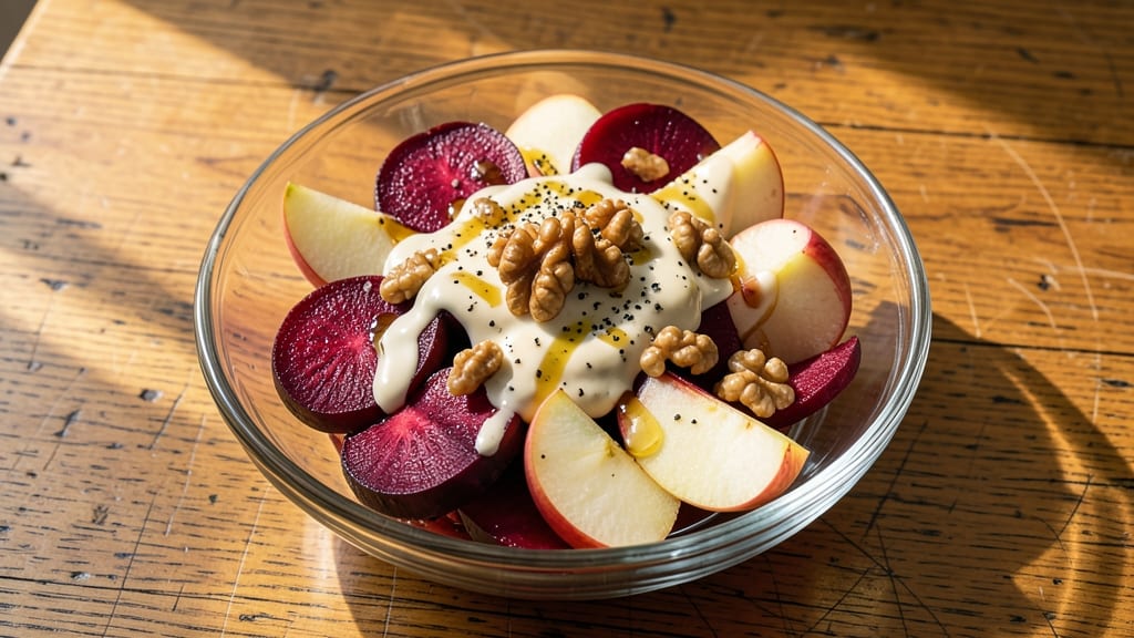 Raw Beet and Apple Salad Recipe: Earthy Sweetness With Crunchy Texture