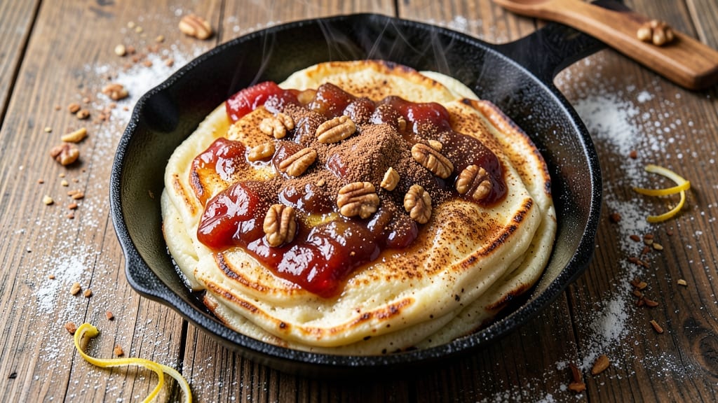 Dutch Oven Apple Pancakes Recipe: Crispy Streusel Top and Fluffy Clouds Inside