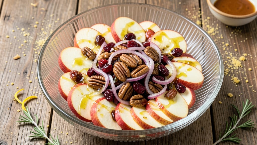 Holiday Apple Salad Recipe: Festive Crunch With Warm Spiced Nuts and Cranberries