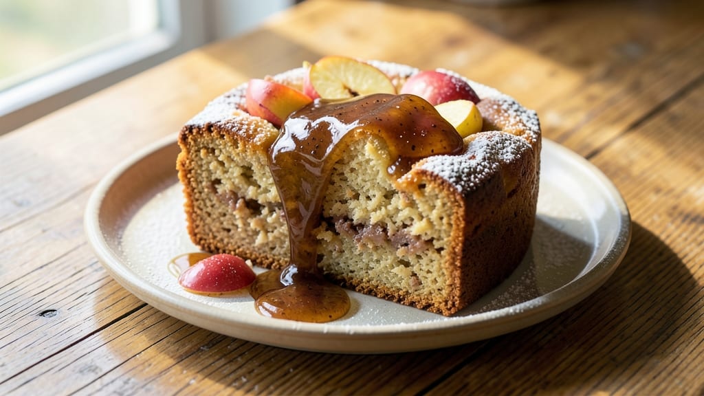 Apple Cake With Rum Sauce Recipe: Boozy Streusel Crown Over Ultra-Moist Apple Layers