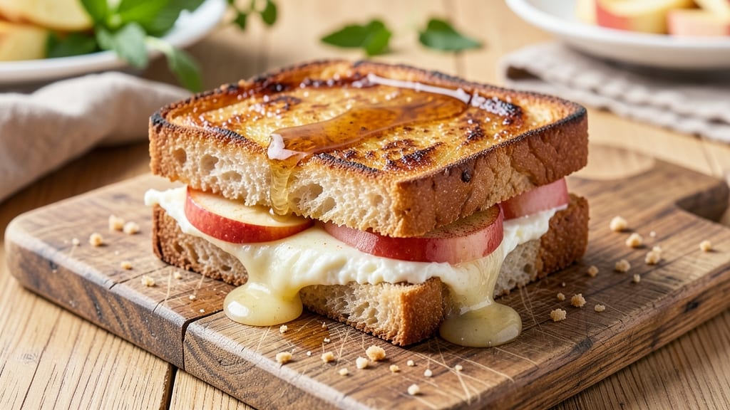 Brie and Apple Grilled Cheese Recipe: Buttery Melty Layers With Caramelized Apple Crunch