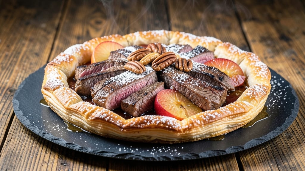 Omaha Steak Apple Tart Recipe: Spiced Meat and Fruit Fusion in One Pan