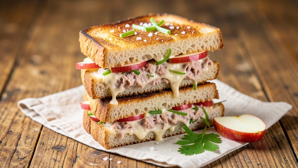 Apple Tuna Sandwich Recipe: Crisp Celery and Flaky Cracker Crunch