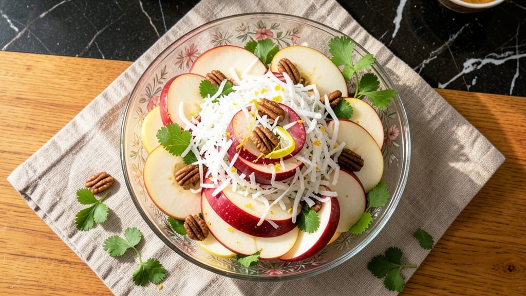 Brazilian Apple Salad Recipe: Crunchy Coconut-Lime Refreshment in 15 Minutes