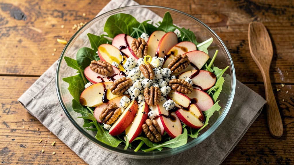 Apple Walnut Blue Cheese Salad Recipe: Crunchy Nutty Bite With Tangy Cheese Contrast