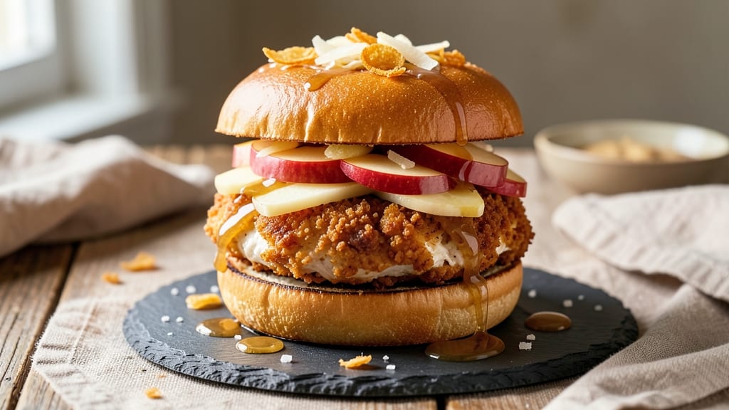 Apple Chicken Sandwich Recipe: Crispy Breaded Chicken with Sweet Tart Apple Slices