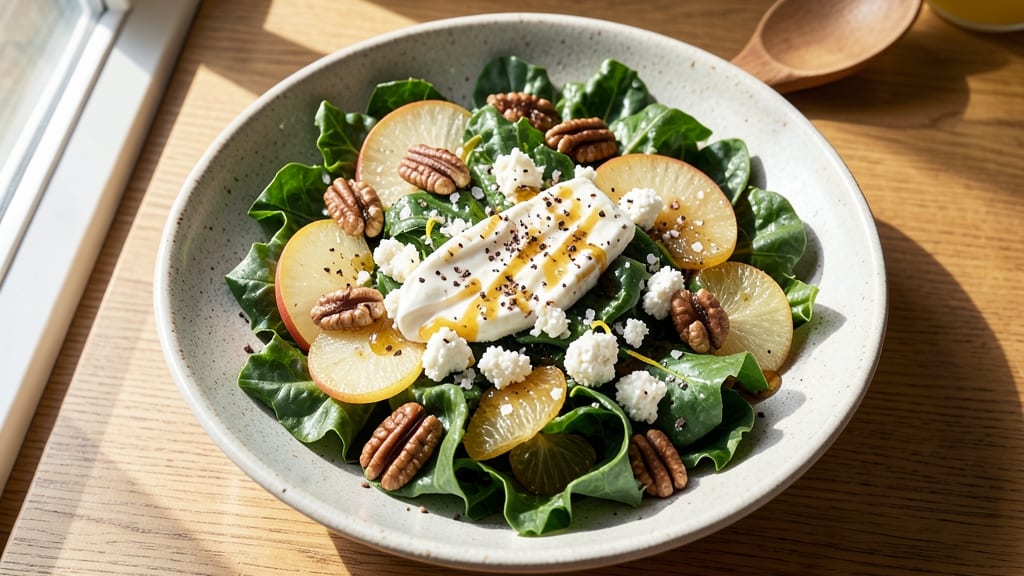 Kale Apple Goat Cheese Salad Recipe: Crunchy Greens and Creamy Tang in 15 Minutes