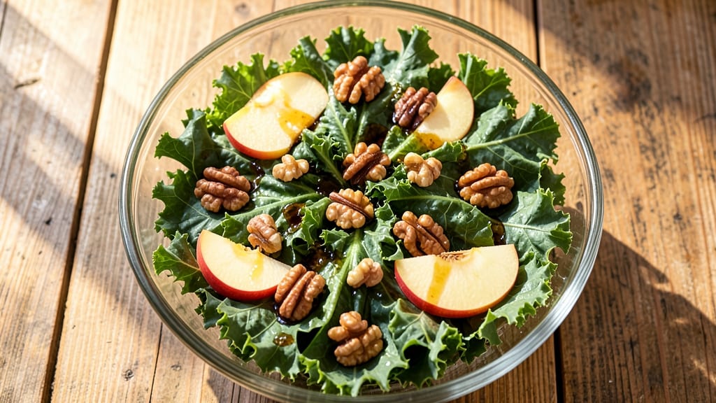 Kale Apple Walnut Salad Recipe: Crisp Walnuts and Tart Apple Crunch