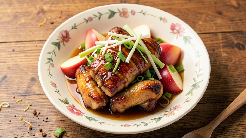 Chicken with Apple Chinese Menu Recipe: Sweet-Savory Stir-Fry With Crunchy Celery