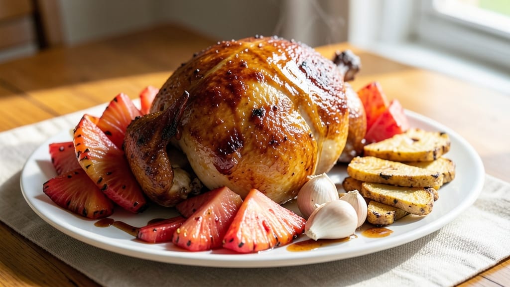 Pineapple Roasted Chicken Recipe: Tropical Glaze Caramelizes Skin to Golden Perfection