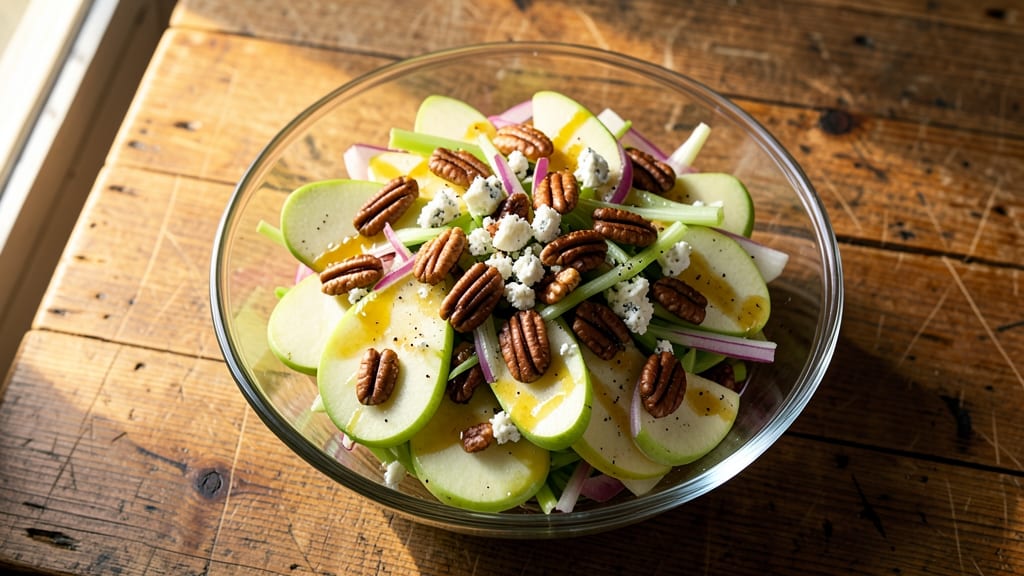 Green Apple Pecan Salad Recipe: Crunchy Celery and Tart Apple Refreshment