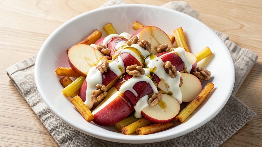 Bobby Flay's Apple Salad Recipe: Crispy Celery Sticks and Creamy Yogurt Dressing