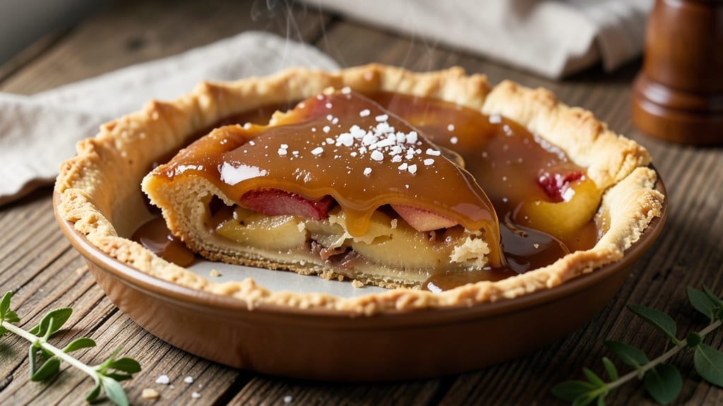 Salted Caramel Sauce Recipe for Apple Pie: Fluffy Streusel Hugs Tart Apple Layers