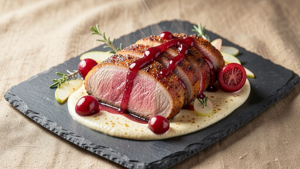Cranberry Dijon Pork Loin With Apple Cider Glaze Recipe: Sweet-Tangy Glaze That Caramelizes Every Bite