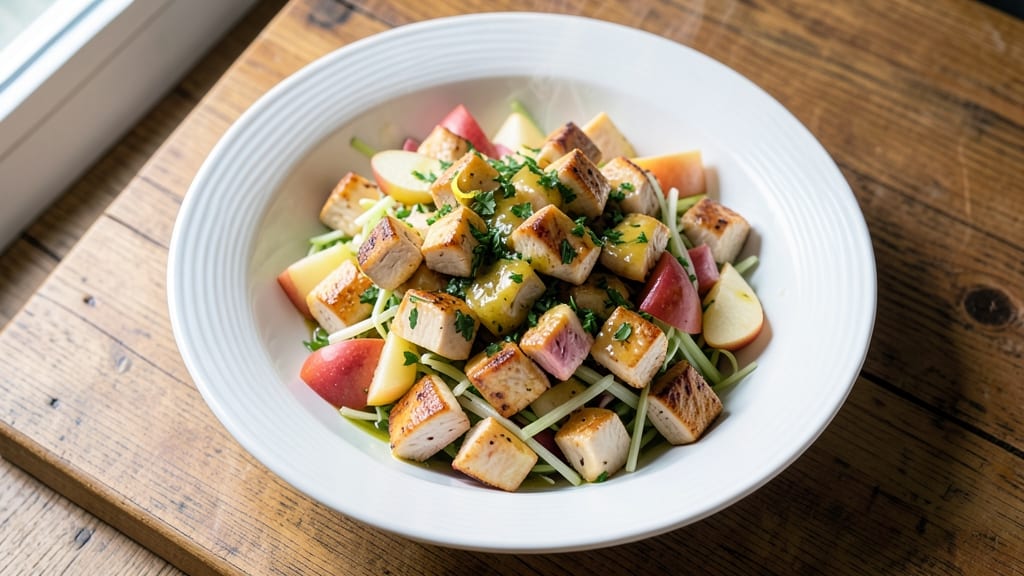 Chopped Chicken and Apple Salad Recipe: Crispy Apple Bites with Herbed Vinaigrette