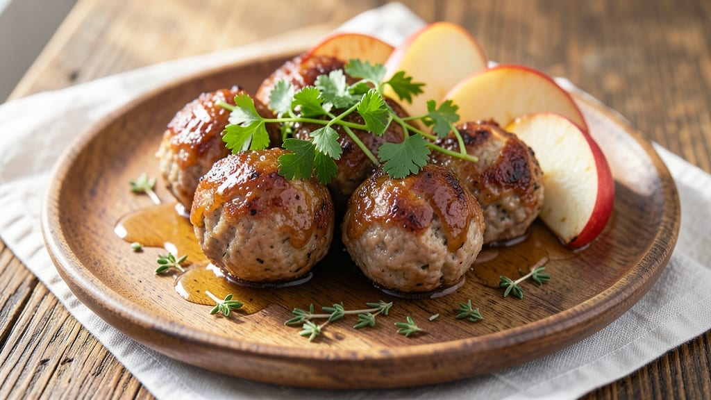 Pork And Apple Meatballs Recipe: Sweet-Tart Bites With Herbed Crunch