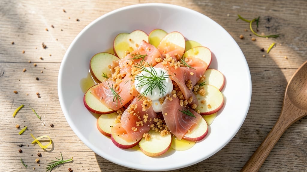 Apple Smoked Salmon Recipe: Crispy Panko Crust Meets Creamy Dill Drizzle