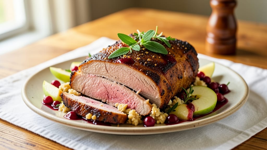 Apple Cranberry Stuffed Pork Roast Recipe: Sweet-Tart Filling That Carves Like a Feast