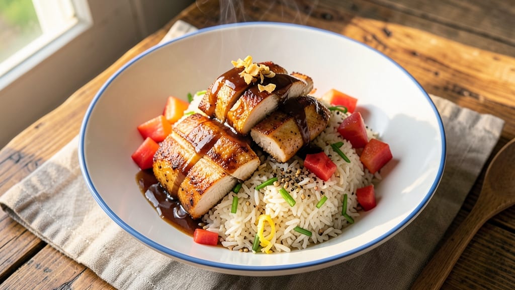 Pineapple Chicken Rice Bowl Recipe: Grilled Pineapple Caramel Meets Savory Soy-Ginger Chicken