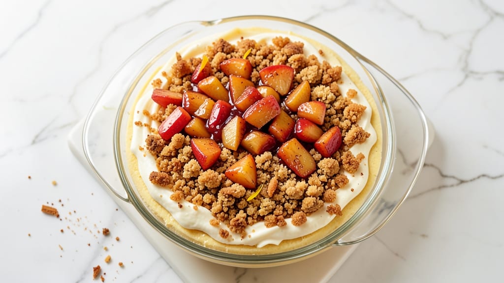 Apple Crisp Cheesecake Factory Recipe: Warm Spice Streusel Hugs Cheesecake Layers