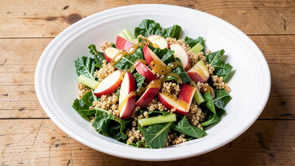 Kale Apple Quinoa Salad Recipe: Crunchy Celery and Tart Apple Refreshment