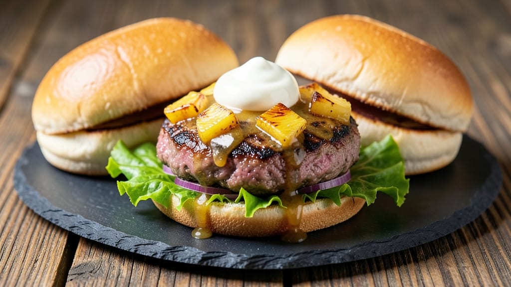 Pineapple Burgers Recipe: Juicy Beef Patties with Sweet-Tart Glaze