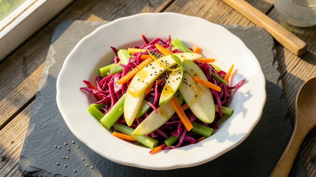 Korean Apple Salad Recipe: Crunchy Celery and Spicy Sesame Crunch in Minutes