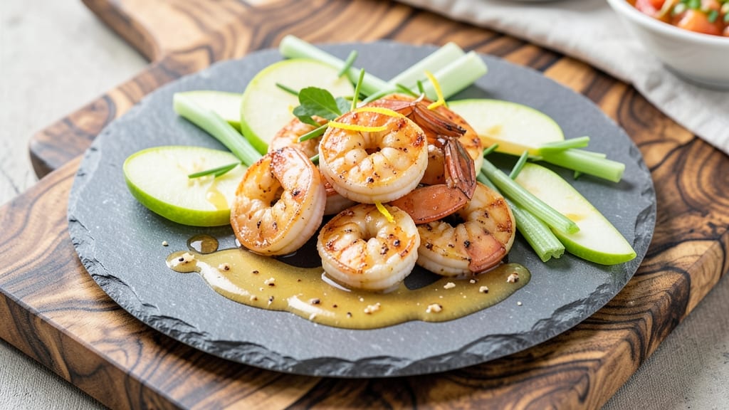 Apple Shrimp Recipe: Sweet-Tangy Butter Glaze With Crispy Celery Crunch