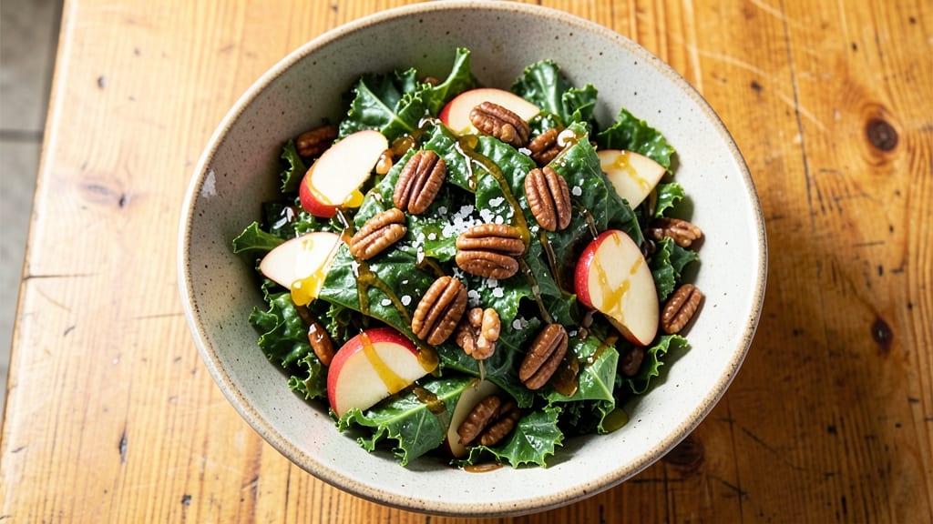 Kale Apple Pecan Salad Recipe: Crunchy Sweet Savory Bite in Every Forkful