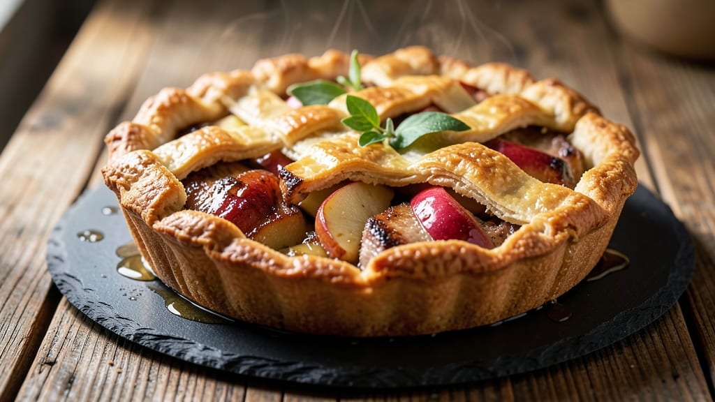 Pork and Apple Pie Recipe: Savory-Sweet Crust Hugs Juicy Meat