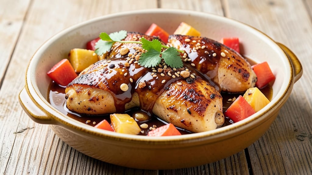 Sweet Pineapple Chicken Crockpot Recipe: Caramelized Glaze and Juicy Meat in One Pot