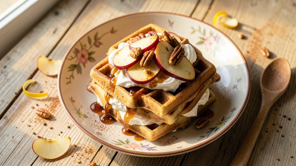 Apple Belgian Waffle Recipe: Crispy Edges and Caramelized Apple Swirls