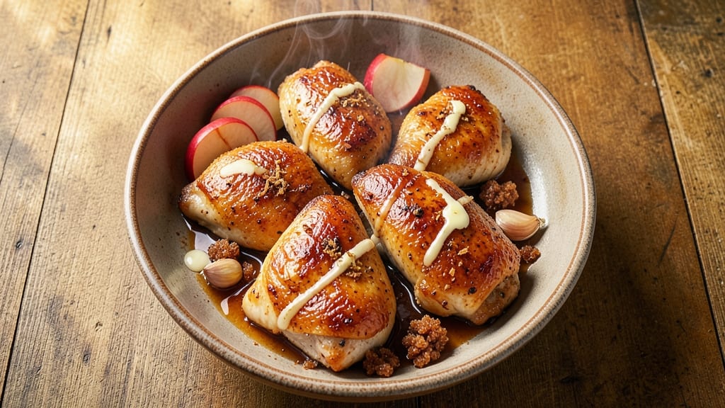 Apple Cider Glazed Chicken Thighs Recipe: Sticky-Sweet Caramelized Crust With Juicy Meat