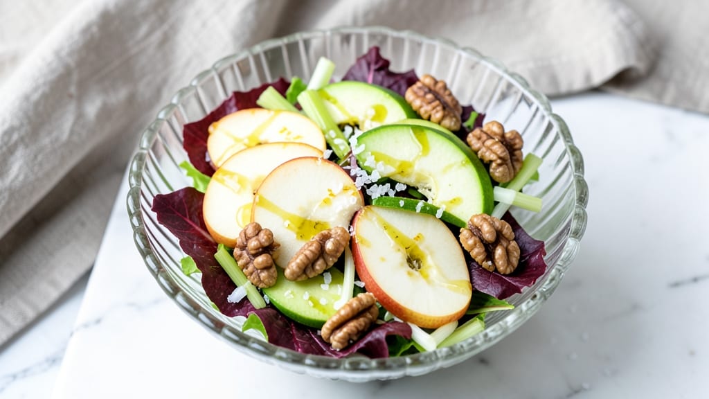 Apple Salad Dessert Recipe: Crunchy Celery and Sweet Apple Harmony
