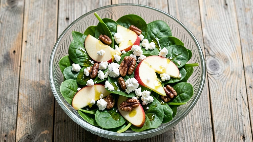 Spinach Apple Feta Salad Recipe: Crunchy Sweet-Savory Bite in 15 Minutes