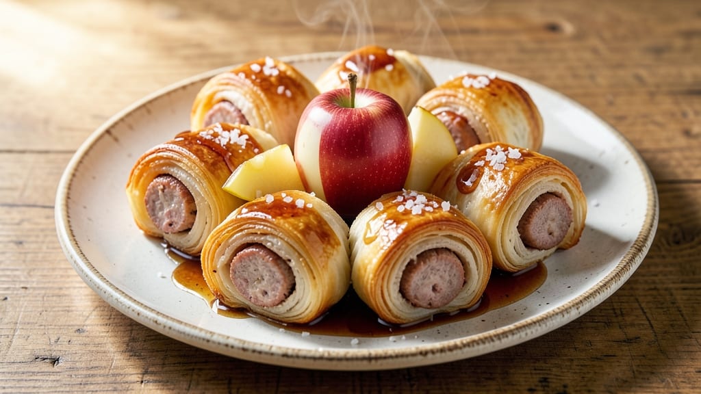 Pork And Apple Sausage Rolls Recipe: Flaky Pastry Hugs Sweet-Savory Filling