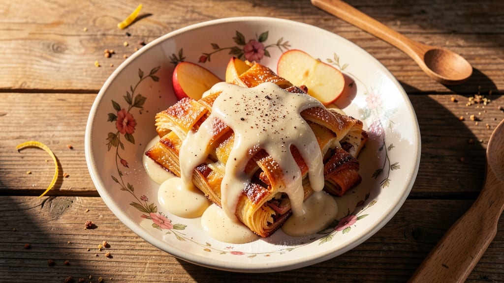 Apple Strudel With Vanilla Sauce Recipe: Flaky Layers and Silky Vanilla Swirls