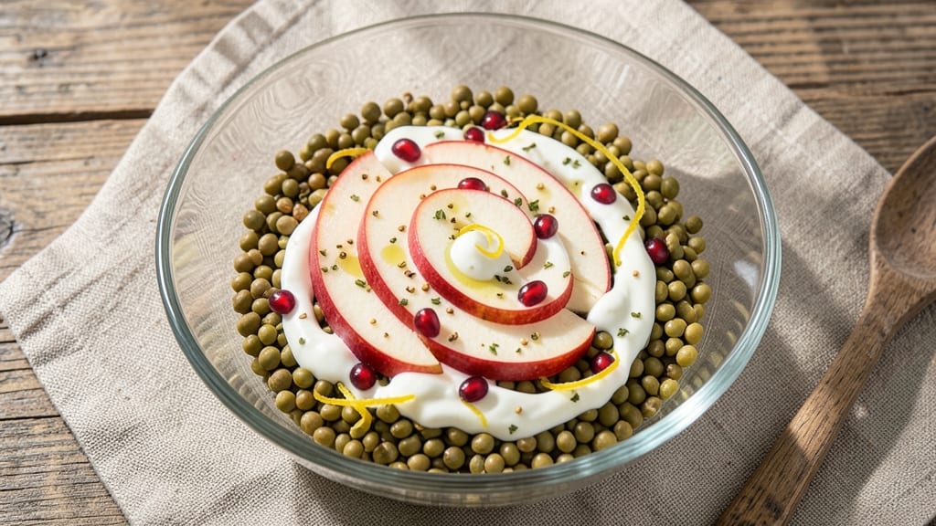 Apple Salad Indian Recipe: Warm Spiced Lentils with Crunchy Apple Crunch