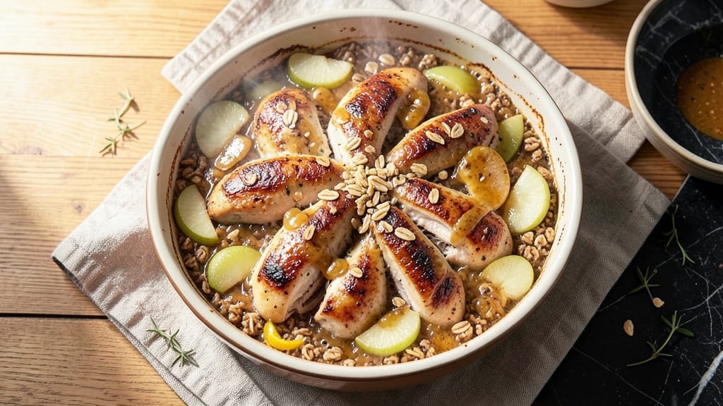 Chicken and Apple Casserole Recipe: Crispy Streusel Hugs Juicy Layers