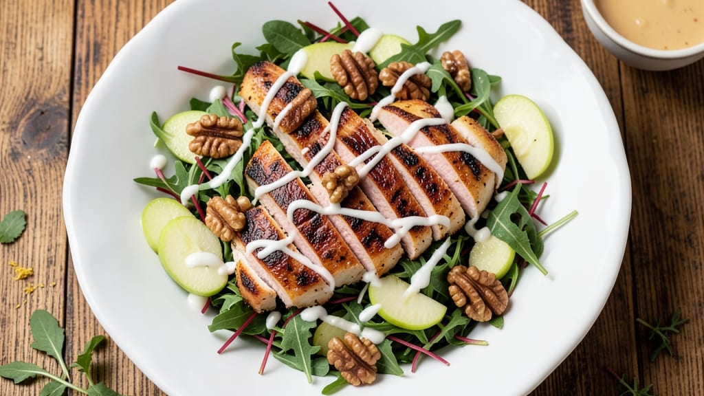 Grilled Chicken, Apple, and Salad Recipe: Smoky Grill Meets Sweet-Tart Crunch